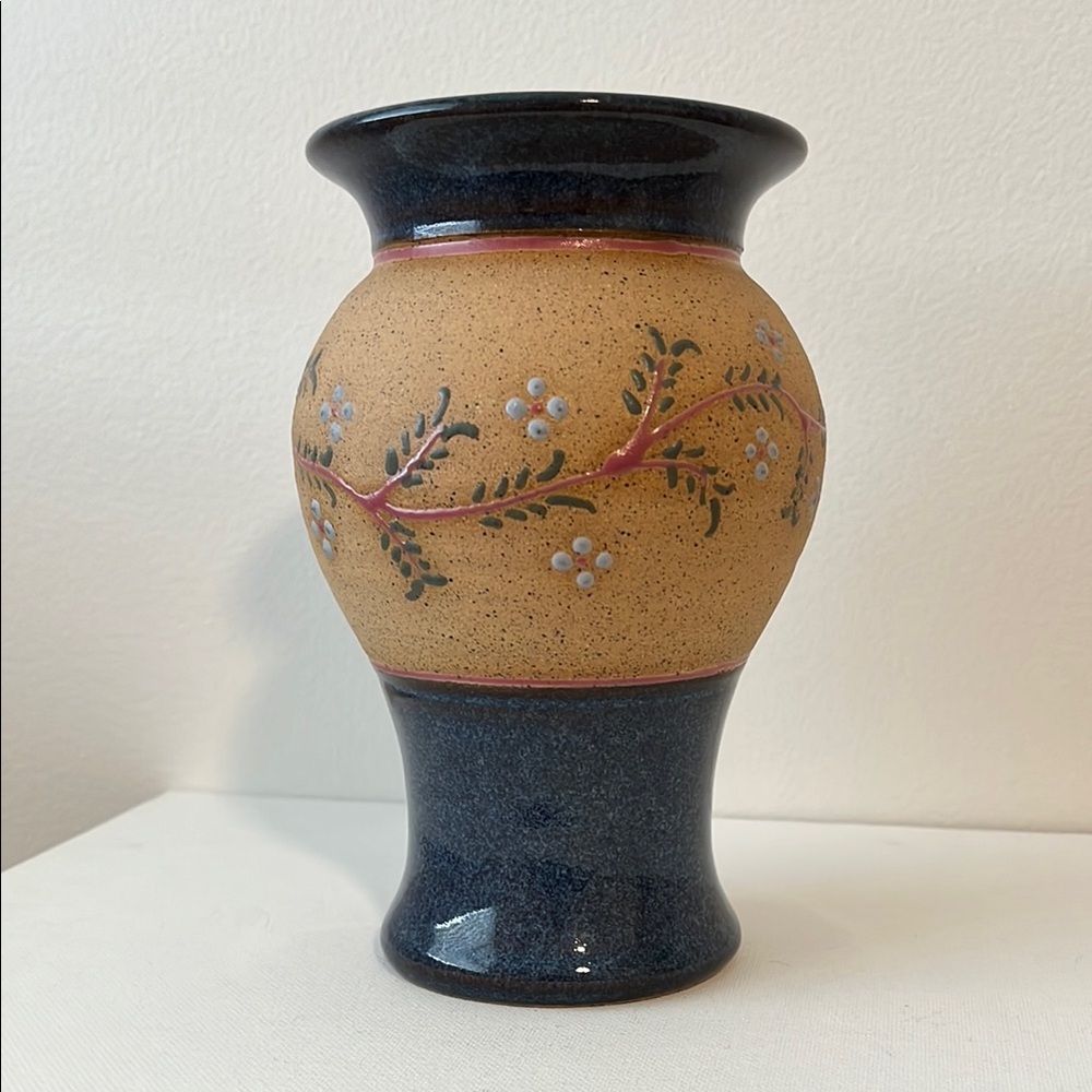 VINTAGE JASON PARSLEY STUDIO POTTERY STONEWARE CERAMIC VASE DECOR